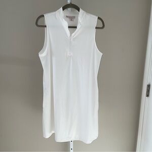 Tommy Bahama Golf White Sleeveless Quarter Zip Dress Women’s Large Athletic